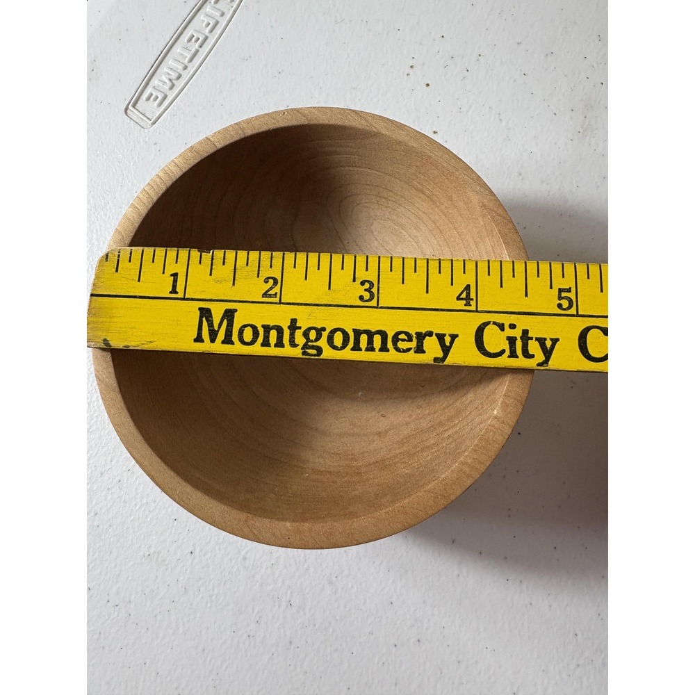 Vintage Hand Turned Wood Bowls Set Signed 2004-2005 Decor Salad Display Vase USA - Picture 15 of 15
